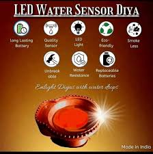 Water Sensor LED Diya 
