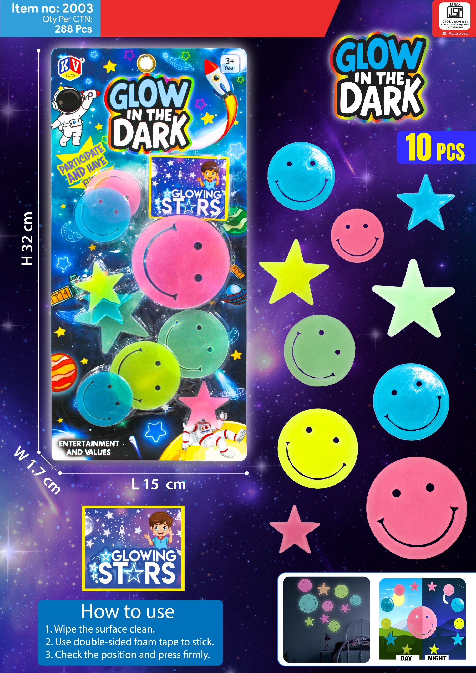 Glow In Night Star
