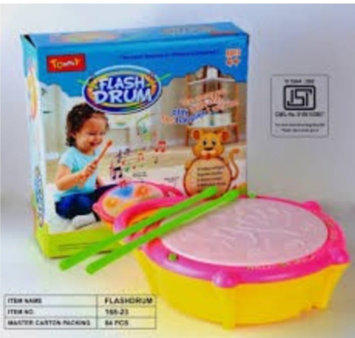 Flash Drum wth 3D Lghts and Musc Effect and Playng StcksMultcolored.jpg