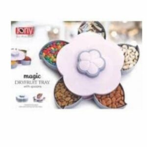 Flower Shape Rotatng Candy Box Snack Dry Frut Box Servng Tray Box.jpg