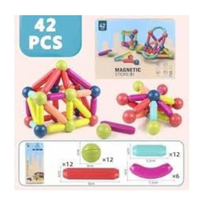 Magnetc buldng stcks and ball toys for constructon stackng Toy for Educaton 42 Pcs.jpg