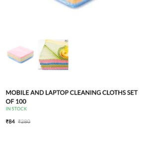Pack of 100pcs Cleanng Cloth Mcrofber Phone Screen Camera Lens Glasses Cleaner Cleanng Cloth.jpg