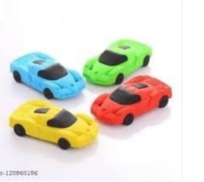 (Pack of 12 Eraser) car erasers Multcolor NonToxc Eraser.jpg