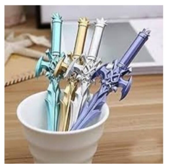 Sannu Superhero talvar pen Talwar Desgn Sword Fancy Blue nk Gel Pen.jpg