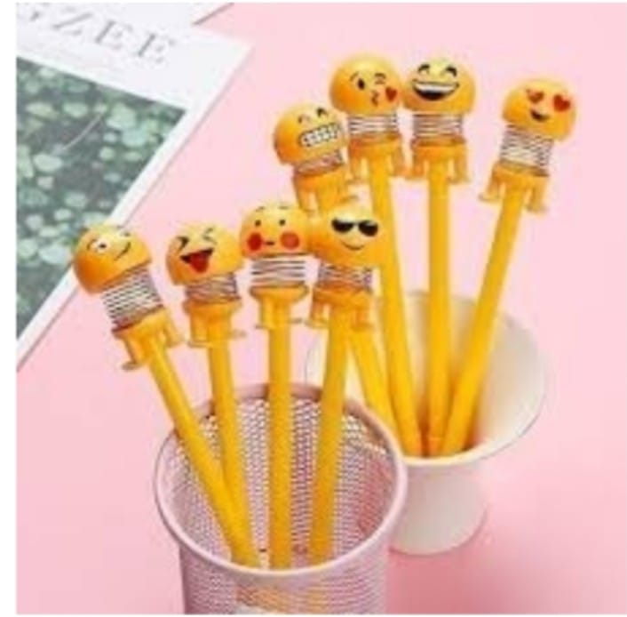 ShubhKraft Smley Funny Emoj Sprng Ball Pen Kds School Offce Statonary (Pack of 10).jpg