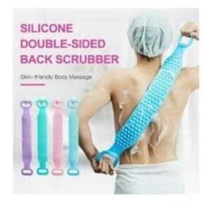 Slcone Back Scrubber Bath Belt DoubleSded Massage Body Wash Brush Shower Exfolatng Belt.jpg