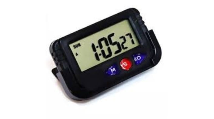 TAKSUN Dgtal Black Car Dashboard-Offce Desk Alarm Clock and Stopwatch wth Flexble Stand Clock.jpg