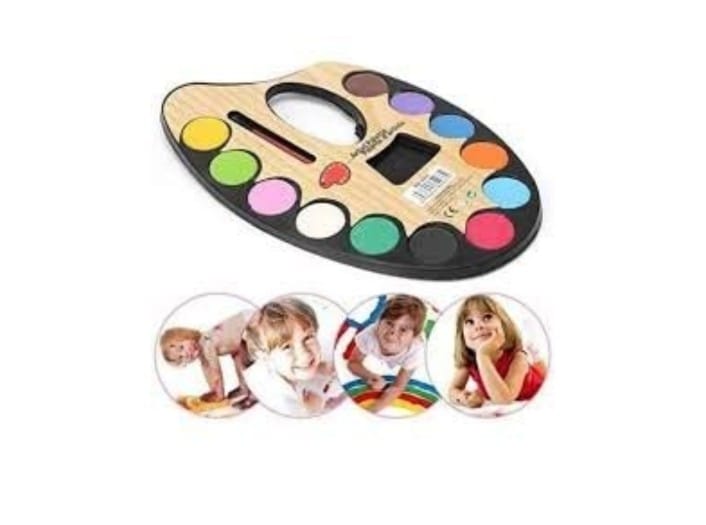Watercolor Set for Chldren NonToxc Sketch Pantng Water Color Kt for Grls-Boys WTH 6 PCS BRUSH SET Artst Pant Palette for Kds.jpg