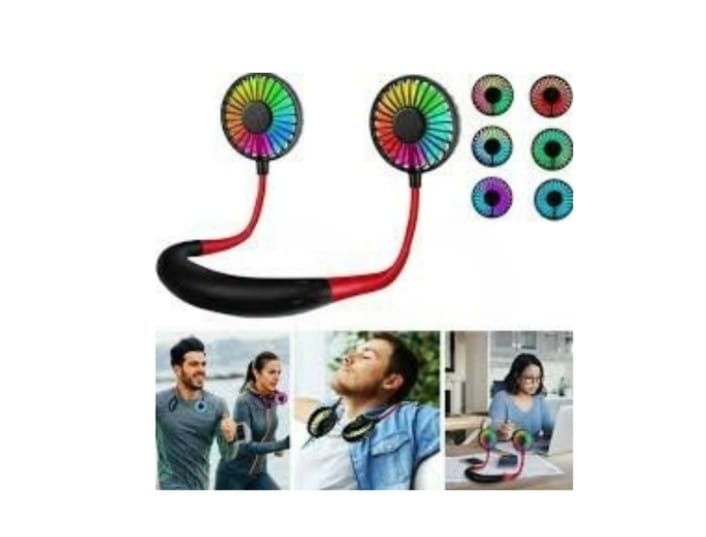 Wearable Mn Portable Sports Fan USB Rechargeable Neck Fan  Wearable Sports Fan Battery Operated wth 3 Level Ar Flow Headphone Desgn.jpg