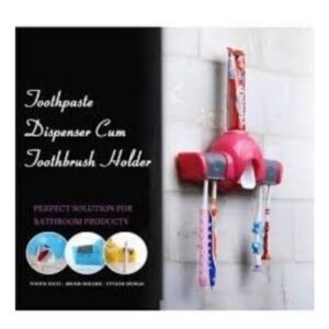Whsq Toothpaste Dspenser Set wth Super Stcky Pad Wall Mounted Plastc Toothbrush Holder.jpg